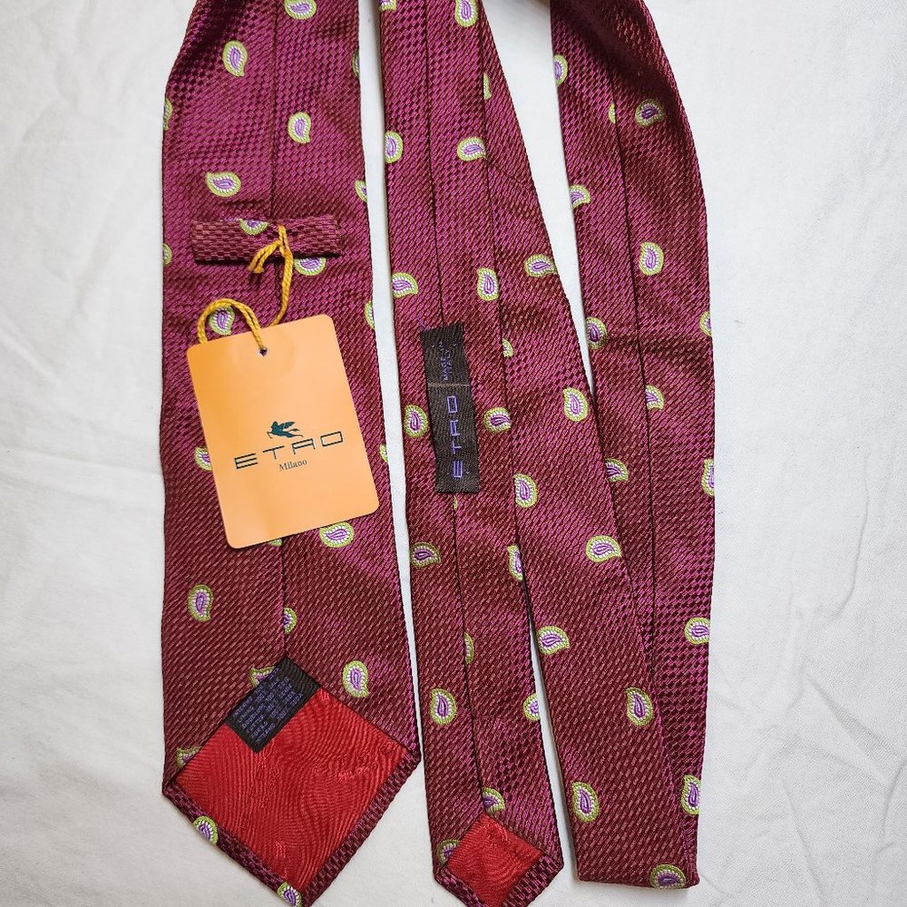 Etro Milano Silk Tie-Red